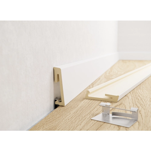 Listwa przypodłogowa PS Alpha 65mm/2,2m czarny - montaż napinacze